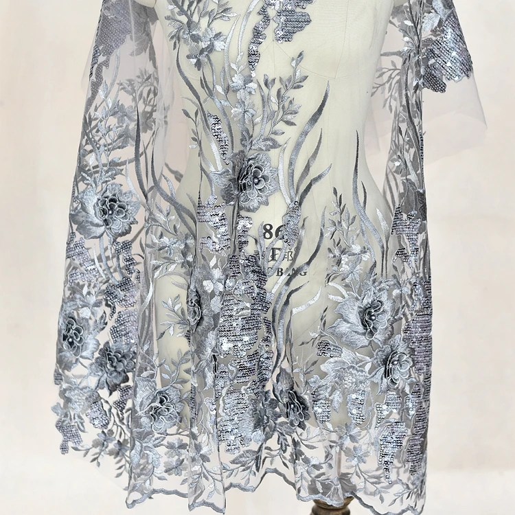 Многоцветная трехмерная расшитая бисером матовая расшитая блестками кружевная ткань для свадебного платья ручной работы аксессуары для рукоделия 1 штука