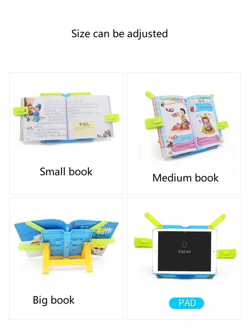 Портативная подставка для чтения, рамка для чтения, Одноручная откидная настольная книжная полка для чтения, складная папка, Детские