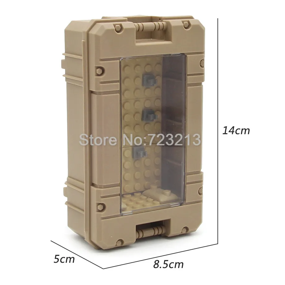 

1pcs High Quality 14*8.5*5cm For Military Figure Display Box Showing Case SWAT Theme Building Blocks MOC Model Bricks Toys
