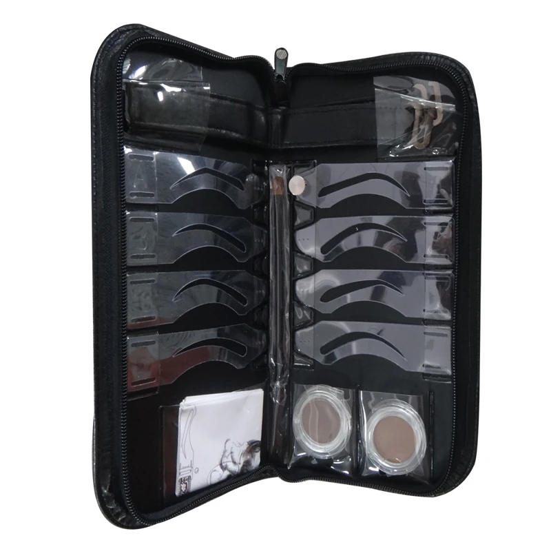 

Free Shipping 8 Versions Eyebrow Designs Permanent Makeup Eyebrow Stencils Kits Eyebrow Template Multi-functional Drawing Set
