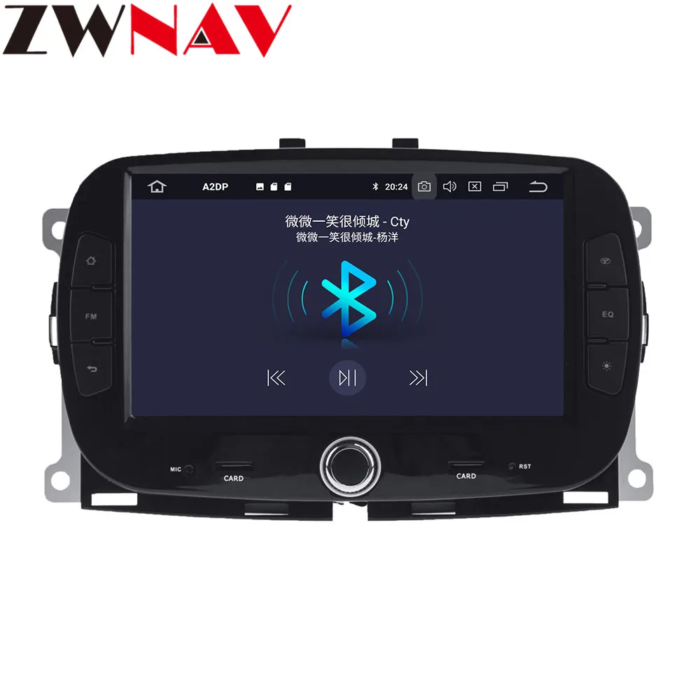 Sale Android 9 4+64G DSP Car 2 din Player GPS Navigation For Fiat 500 2015 2016 2017 2018 Head Unit Multimedia Player Tape Recorder 2