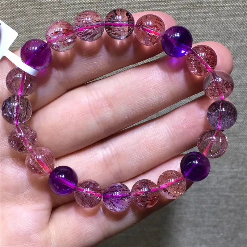 Natural Super Seven Melody Stone Rutilated Quartz Bracelet (5)