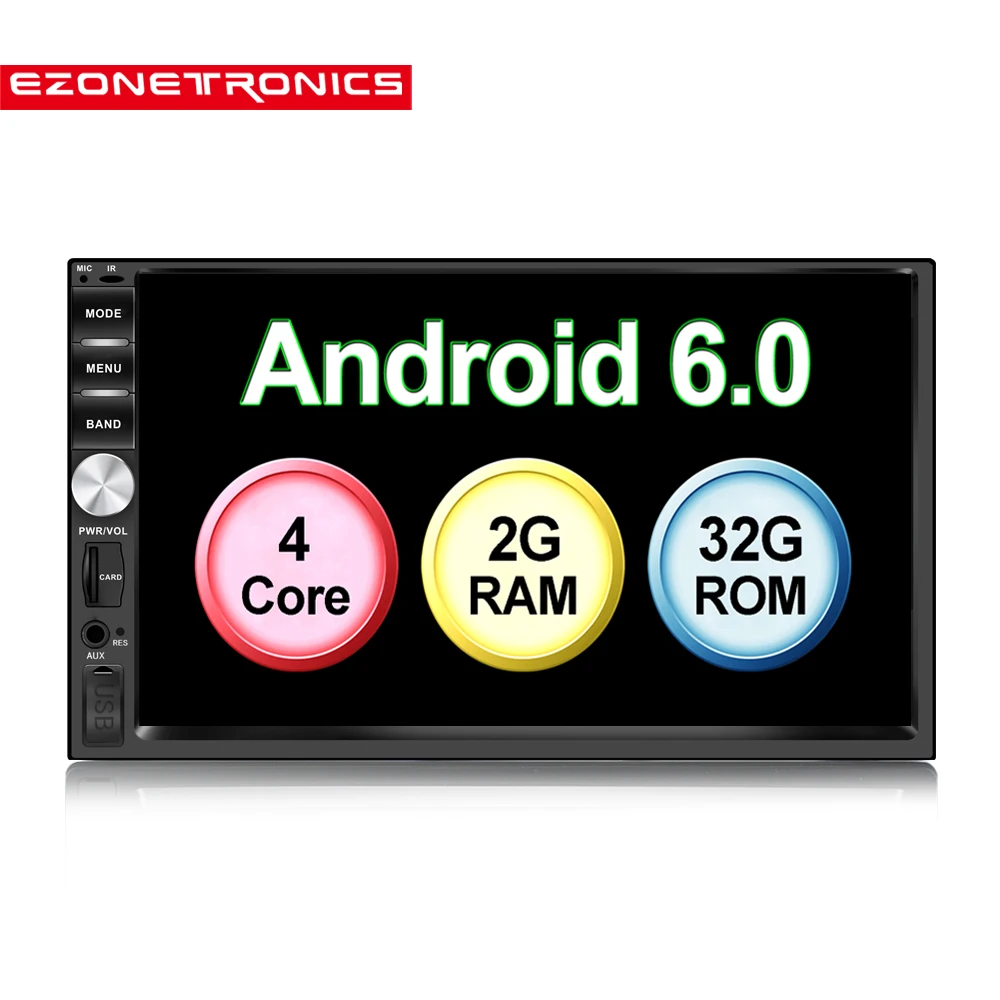 Cheap 7" Android 6.0 Quad Core 2G+32G Universal Double 2Din Car Audio Stereo Bluetooth GPS Audio Navigation Radio Kits Car Multimedia 2