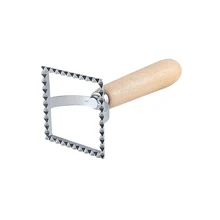 Квадратная боковая Цветочная Форма для бисквитов с деревянной ручкой тусклые пельменки для торта, инструмент для выпечки, два размера