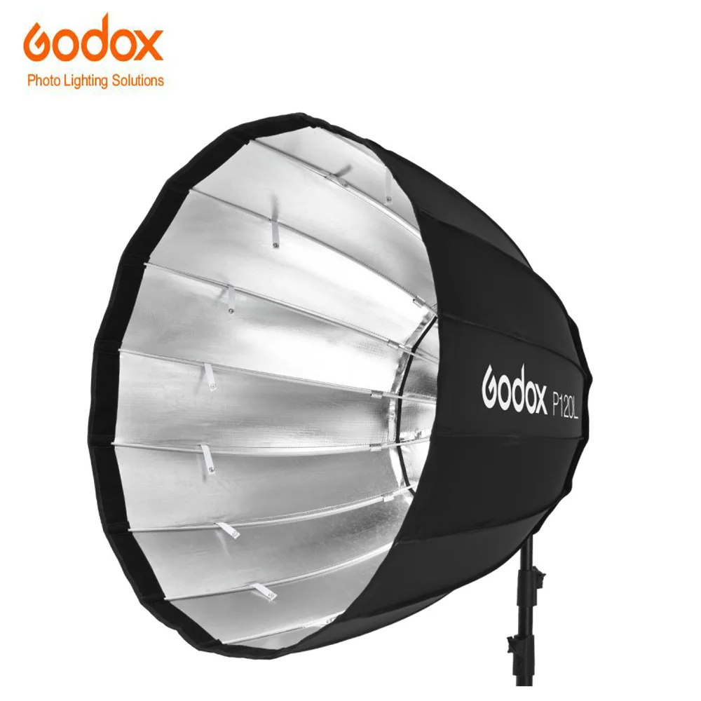 

Godox NEW P120L 120CM deep parabolic Softbox with Bowens Mount for 120D 120t Godox AD600B AD600BM Flash