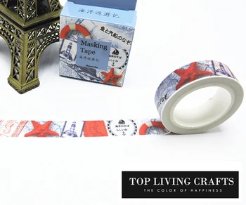

New Printing Washi Tape Japanese Stationery 1.5*10meter Kawaii Scrapbooking Tools Masking Tape Colored