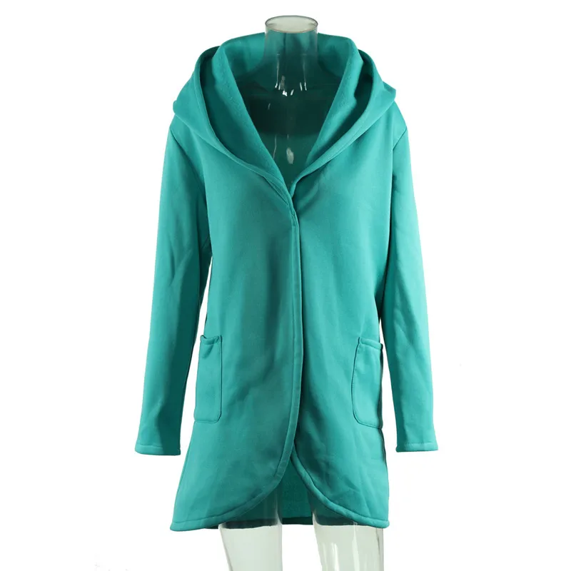 Модное женское пальто, верхняя одежда XXXXL 5XL размера плюс, повседневная куртка с карманами и капюшоном, осенне-зимний стиль, свободные однотонные, стиль Харадзюку, одежда