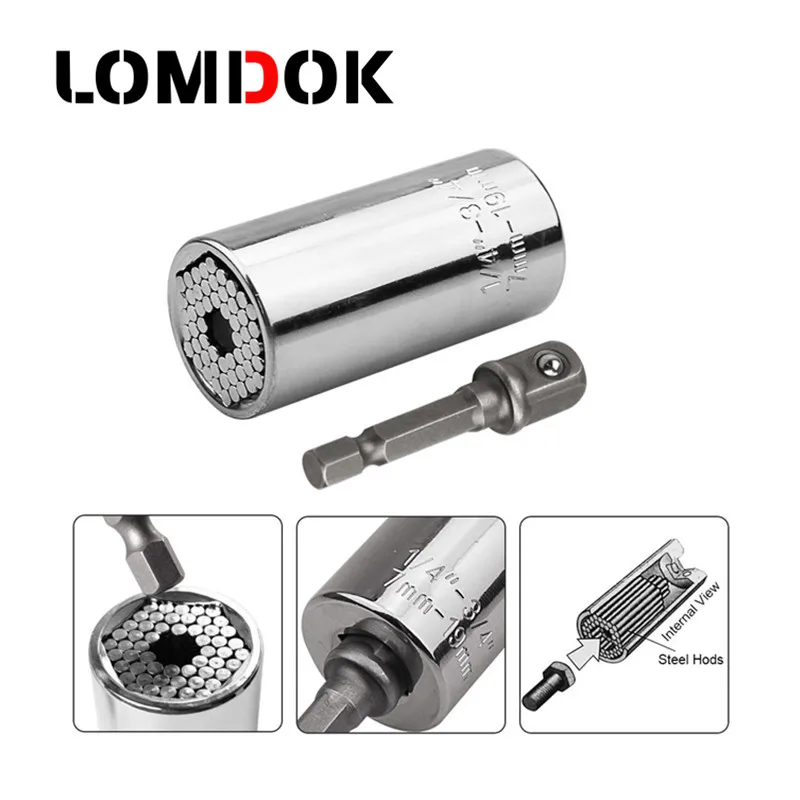 OK socket wrench Torque Wrench Head Set Socket Sleeve 7 19mm Power