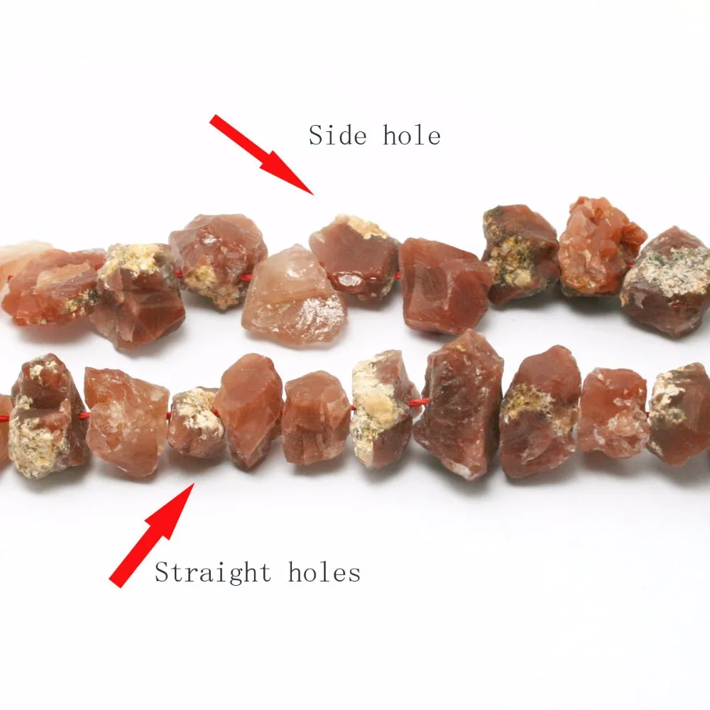 38/str Appox 38pcs Natural Stone Beads Irregular Nugget Beads Side-Drilled Hole For Jewelry Making Necklace DIY