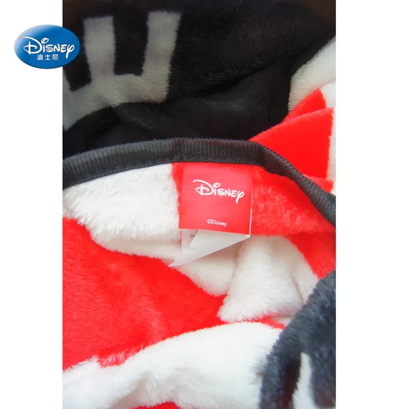 Мягкое фланелевое одеяло в красную полоску с Микки Маусом из мультфильма Дисней для девочек, детское одеяло на кровать, диване, 110x150 см, детский подарок