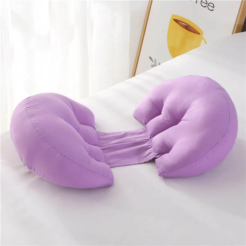 Printed Pregnant Women Pillow Bolster Belly Support Side Sleepers Pillow Pregnancy Pillow Protect Waist Sleep Pillow