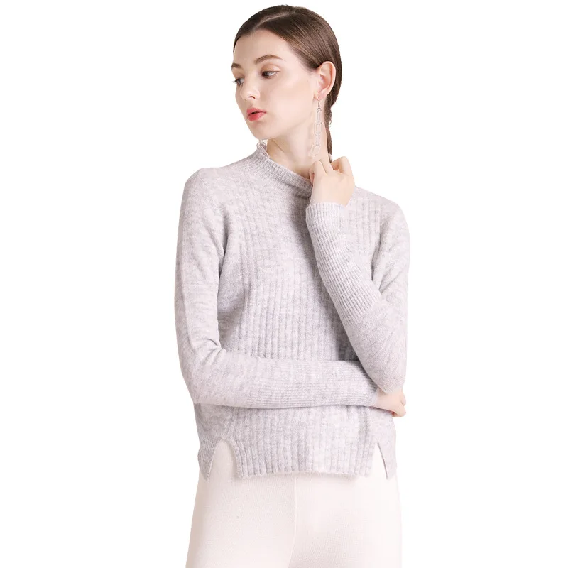 Solid half turtleneck elastic knti slim pullovers sweater 2018 new women autumn winter basic sweater