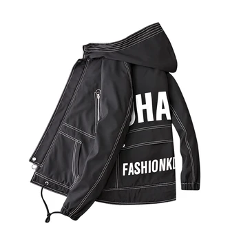 

Gangfeng jacket male 2018 new winter cotton suit plus velvet tooling windbreaker trend jacket A---12DS