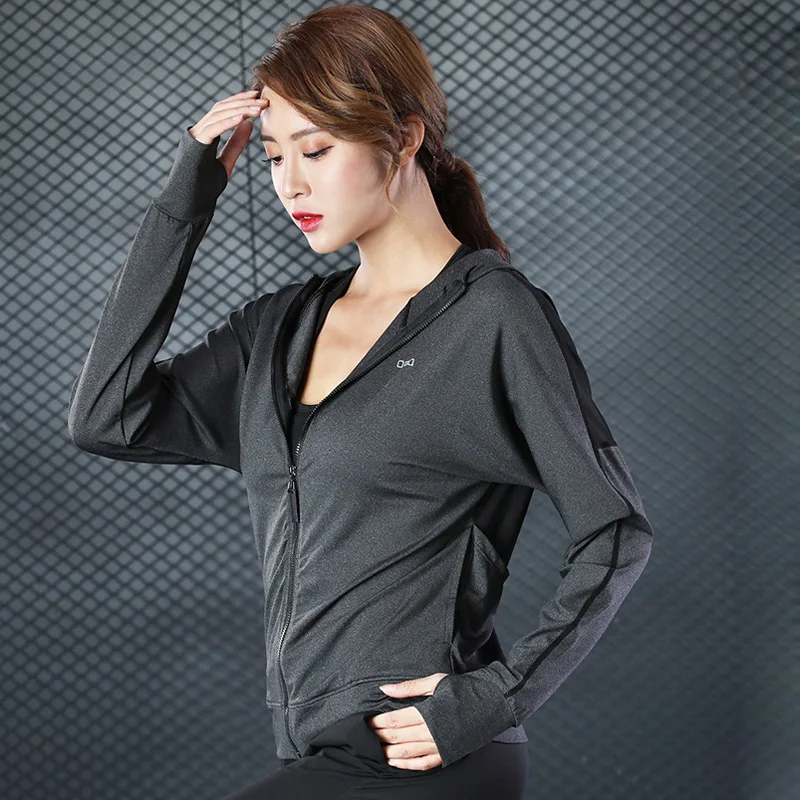 Женская толстовка на молнии Спортивная рубашка для йоги фитнеса бега|yoga shirt|shirt