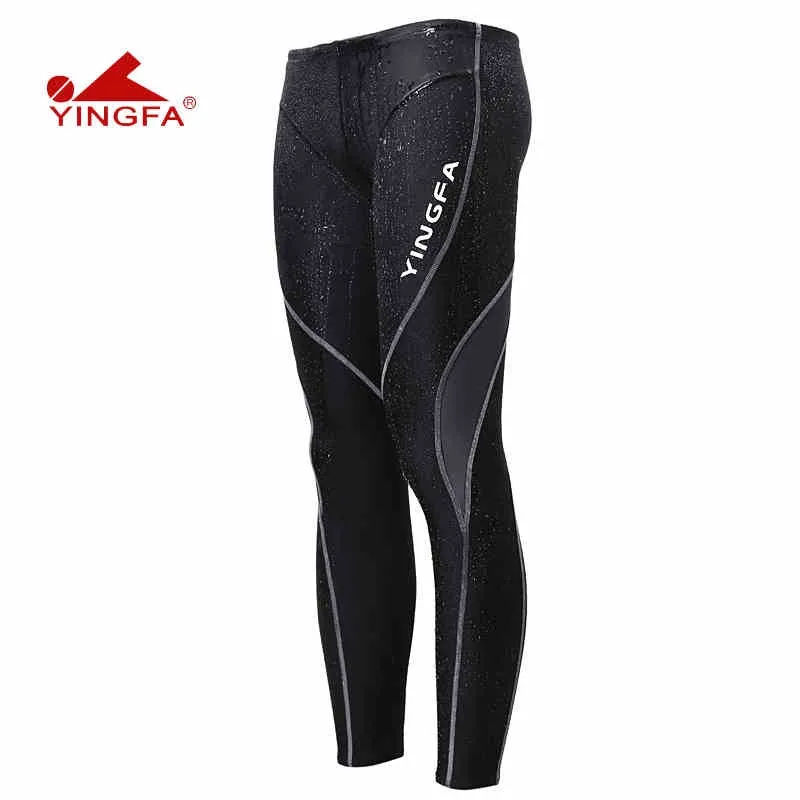 Yingfa Sharkskin гоночная тренировочная одежда для плавания, длинные штаны для плавания, колготки, устойчивые к хлору тренировочные мужские Длинные плавки