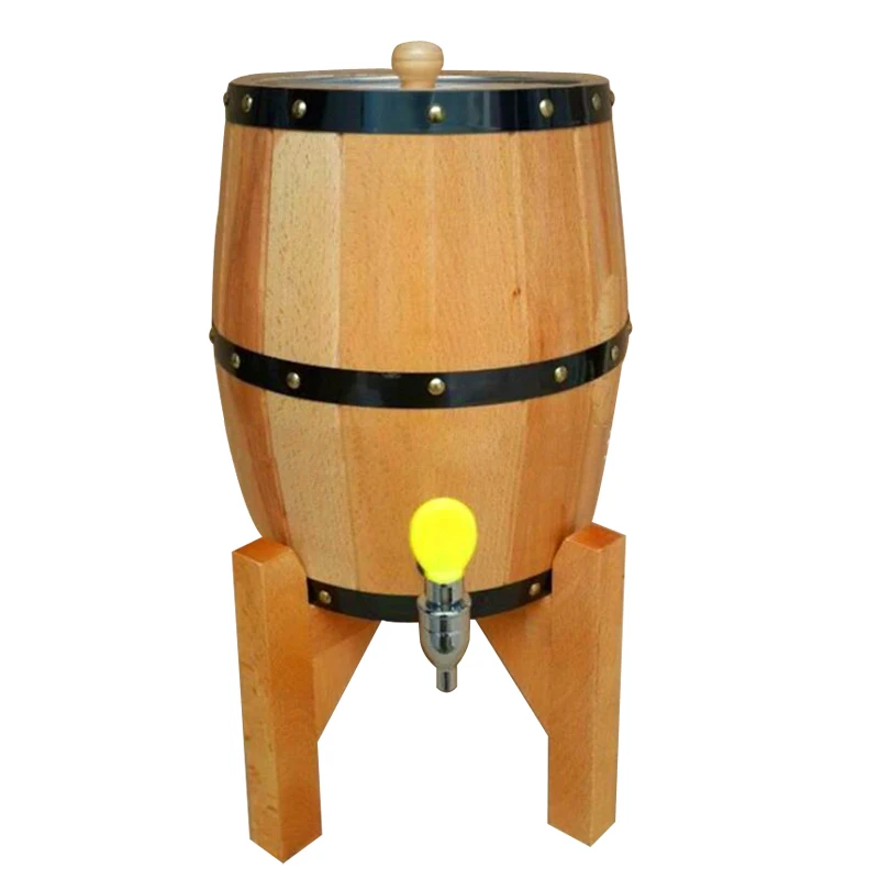 3L Beer Barrel Red Wine Barrel Bladder Bar Hotel Sets Nature Wooden