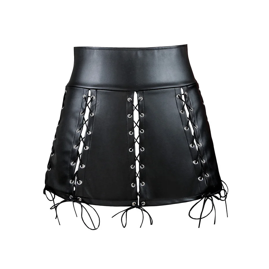 2018 cheap sexy skirts women shorts Faux leather skirt PU special high