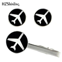 Новинка года, зажимы для самолета и запонки, самолет, зажим для галстука, манжета логотип, ссылка, наручники, манжеты, подарки для мужчин, CT-0042