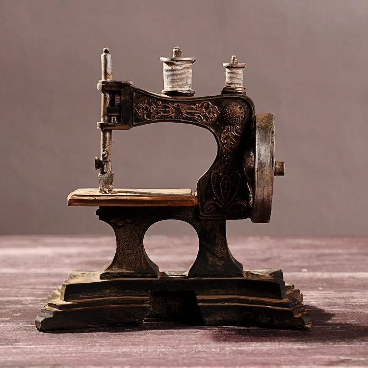 

Free Shipping!Retro Style Resin Sewing machine Mold Sewing machine Decor Mould American Style Table Article House Decor