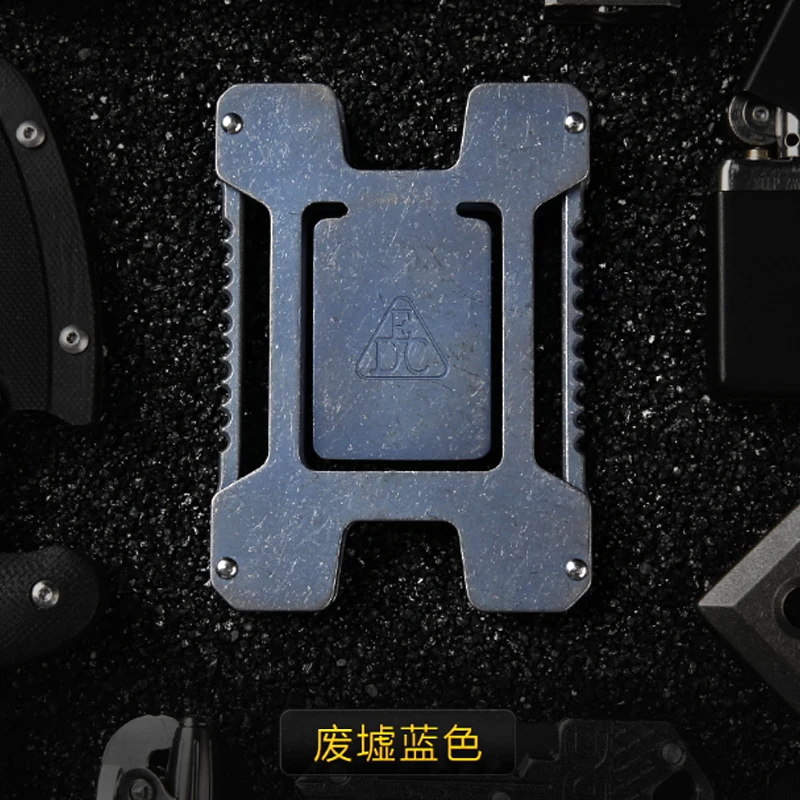 outdoor TC4 multi-functional wallet helmet men's metal card package alloy EDC holder wallet card holder men wallet card outdoor TC4 multi-functional wallet helmet men's metal card package alloy EDC holder wallet card holder men wallet card
