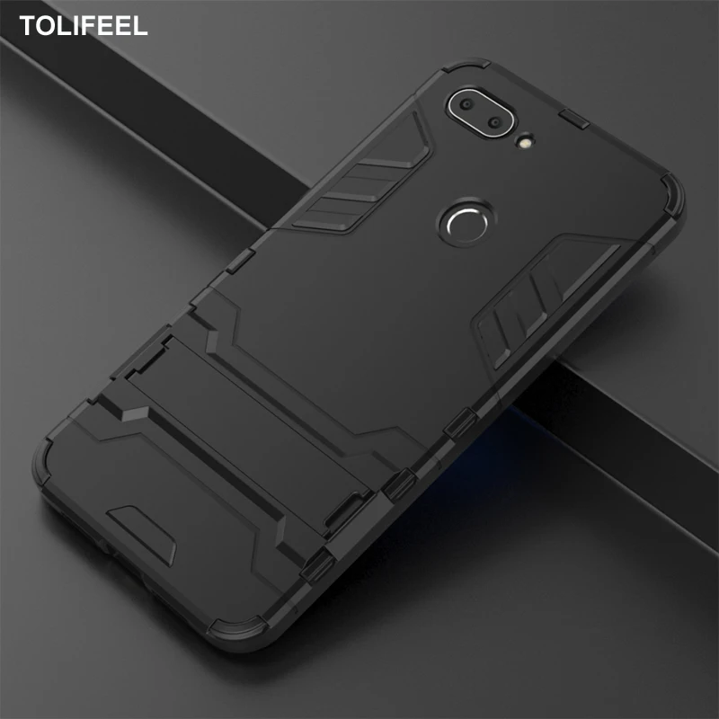 TOLIFEEL For Xiaomi Mi8 Lite Case Silicone Cover Anti-Knock Hard Plastic Robot Armor Slim Back Cases Mi 8 Capa | Мобильные телефоны