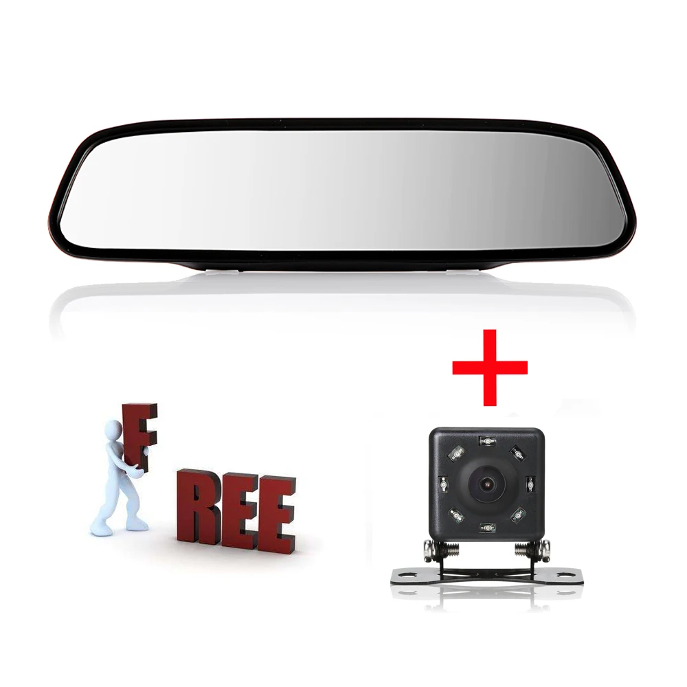 

BYNCG WG4.3+8LED CCD Car Rearview Parking Camera with 4.3 Inch TFT LCD Monitor for Reversing Backup Parking Assitance Angle