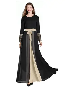 

Muslim Arabic Woman Abaya Islamic Dubai Dress Muslim Costume Lady Chiffon Dress