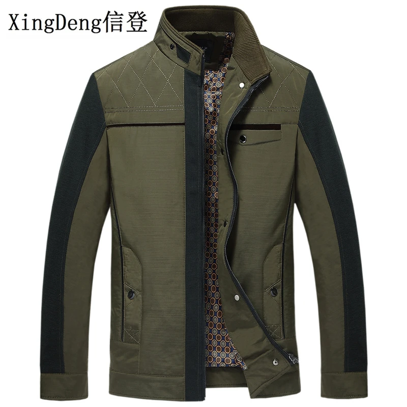 Skup XingDeng Cotton Banded Jacket zagęścić odzież ciepłe przyczynowe moda zimowe kurtki mężczyźni parki kołnierz męski top płaszcz