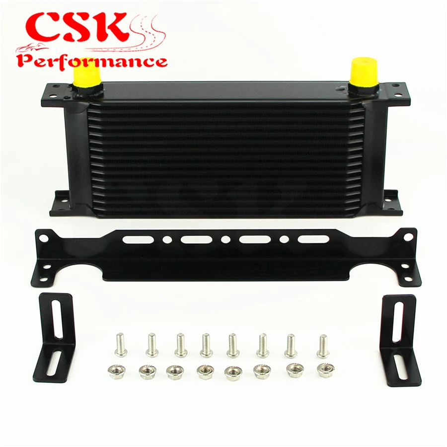 Подходит для BMW E36/E46 M3 135/E90 335/640 черный 16 рядный масляный радиатор с кронштейном и