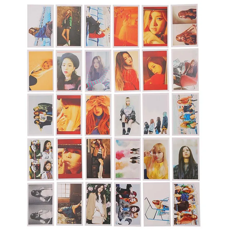 

Popular Stars BLACKPINK Album LOMO Cards K-Popular New Fashion Self Made Paper Photo Card HD Photocard