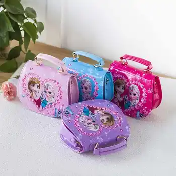 

Fashion Cartoon Princess Pattern Print Children Handbag Lovely Kids Shoulder Bag Girls Snow Queen Shoulder bags for Daughter