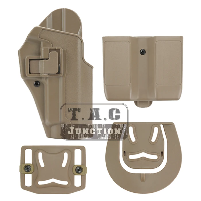 

Tactical CQC Serpa Quick Right Hand Paddle Belt Loop Pistol Gun Holster w/ Magazine Pouch Mag Case for Sig Sauer P226 P229