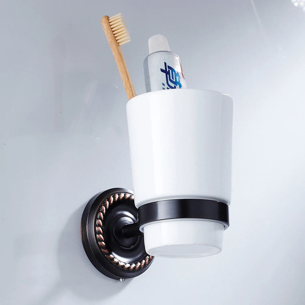 Leyden набор аксессуаров для ванной комнаты Латунное черное кольцо для полотенец держатель для туалетной бумаги держатель для зубной щетки вешалка для полотенец Держатель для ванной аппаратные комплекты