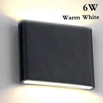 

Super Waterproof IP65 Indoor LED Aluminum Light Bedside Corridor TV Background Wall 6W/12W Lamp Balcony Entrance Garden