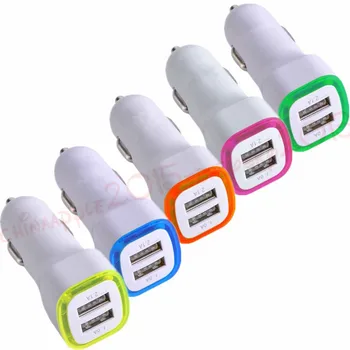 

Redbearlin 1000pcs LED Light Car Charger Adapter Dual USB Port 3.1A Universal For iphone 5 6 For iPad for Samsung s3 s4 s5 htc