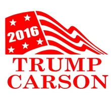 2016 Trump Carson Waving Flag Funny Car Sticker for Motorhome Camper Van Truck Minicab Motorcycles Car Decor Vinyl Decal 9 Color