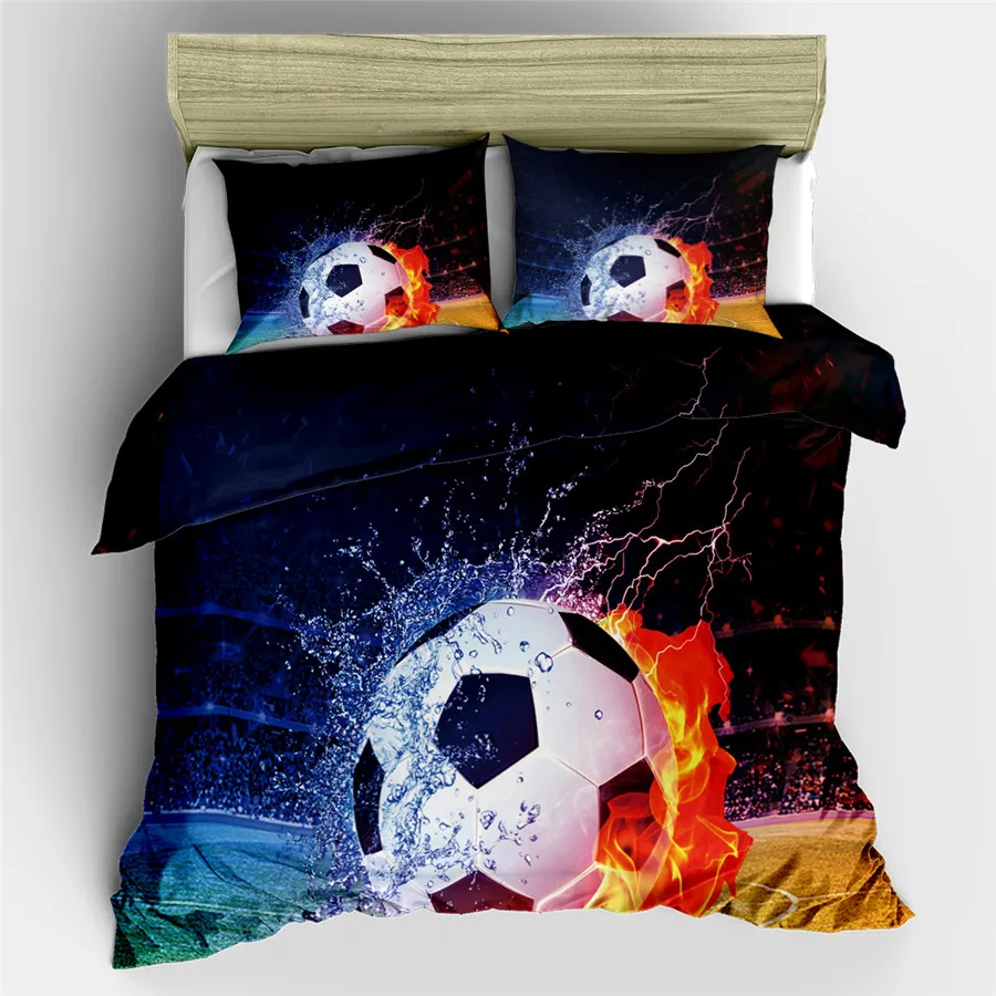 HELENGILI 3D комплект постельного белья футбольный принт пододеяльник набор реалистичное постельное белье с наволочкой набор домашнего текстиля#2-5