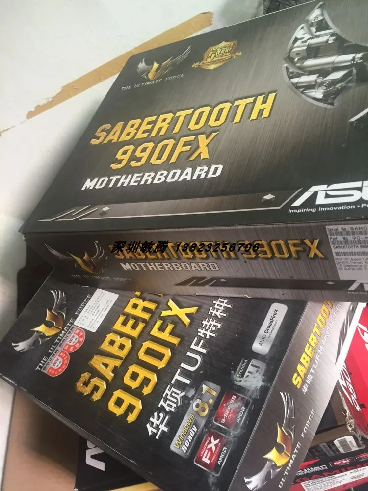 TUF SABERTOOTH 990FX Socket AM3+ DDR3 32 Гб 990FX материнская плата поддерживает FX8350 используется как, в коробке