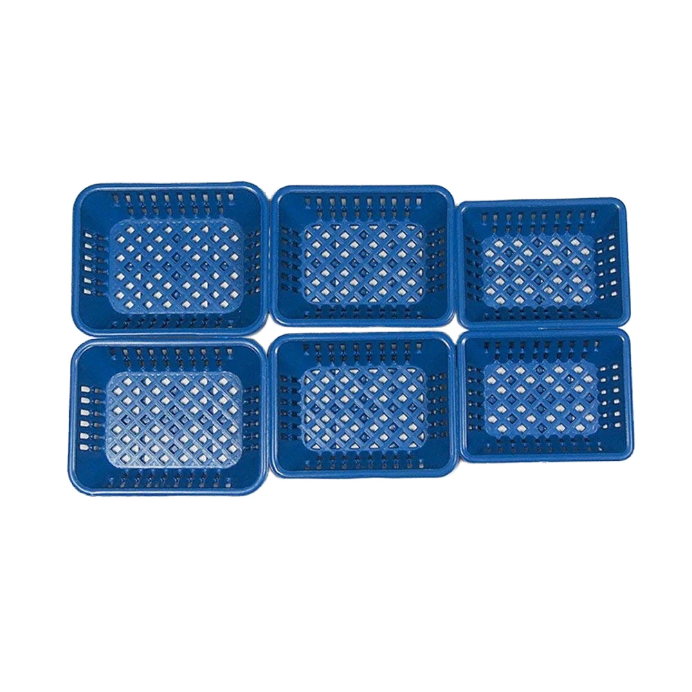 

Odoria 1:12 Miniature 6PCS Blue Plastic Baskets Set 3 Sizes in 1 Pack Dollhouse Supermaket Kitchen Accessories