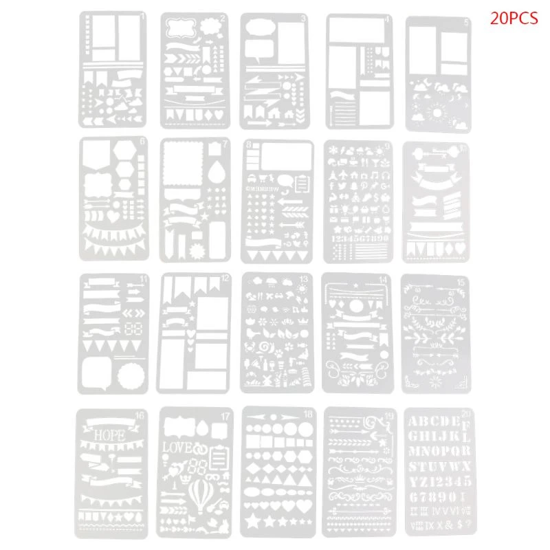 BSTKEY 16 Pcs 26 * 18cm Christmas Stencils Template Reusable Plastic Craft for Art Drawing Painting Hollow Out Drawing Ruler Stencil DIY Kit BSTKEY 16 Pcs 26 * 18cm Christmas Stencils Template Reusable Plastic Craft for Art Drawing Painting Hollow Out Drawing Ruler Stencil DIY Kit