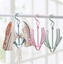 

3pcs/lot hook balcony, rotary airing rack, multi function clothes hanger, air drying rack for shoe