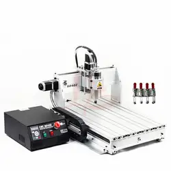 LPT порт мини-cnc router деревообработки 6040 800 W с водяным охлаждением шпинделя 3D гравировка сверлильный станок с бесплатной резак er11 цанговый