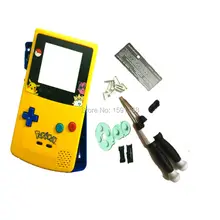 Горячая JIGGLY PUFF мультфильм ограниченная версия желтый и синий корпус для GBCGameboyColor корпус с X/Y отвертки