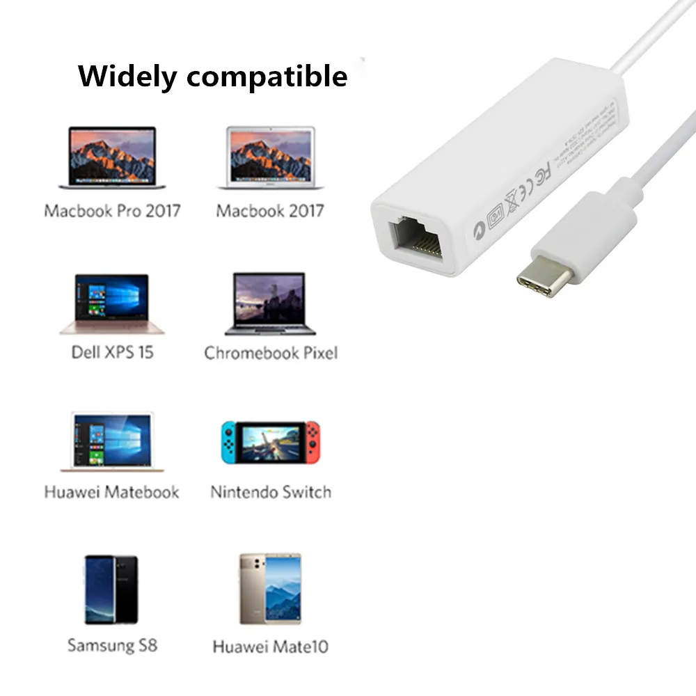 USB C Ethernet USB-C к RJ45 сетевой адаптер Тип C USB 3,1 сетевая карта Ethernet для MacBook Pro samsung Galaxy S9/S8/примечание 9