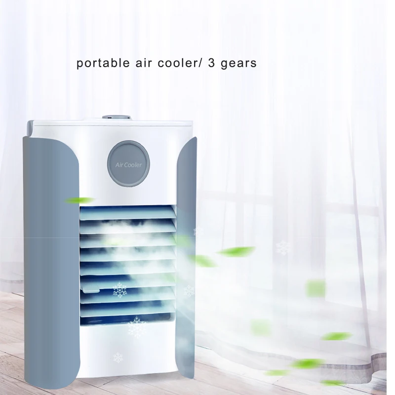 

Rechargeable Multi-Function Air Cooler Air Conditioning Refrigeration Spray Fan Mute Bluetooth USB with night light humidifier