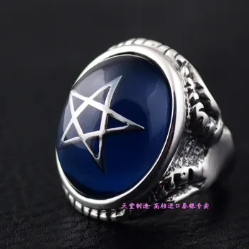 

Thailand imports, blue classic five star 925 Sterling Silver Ring