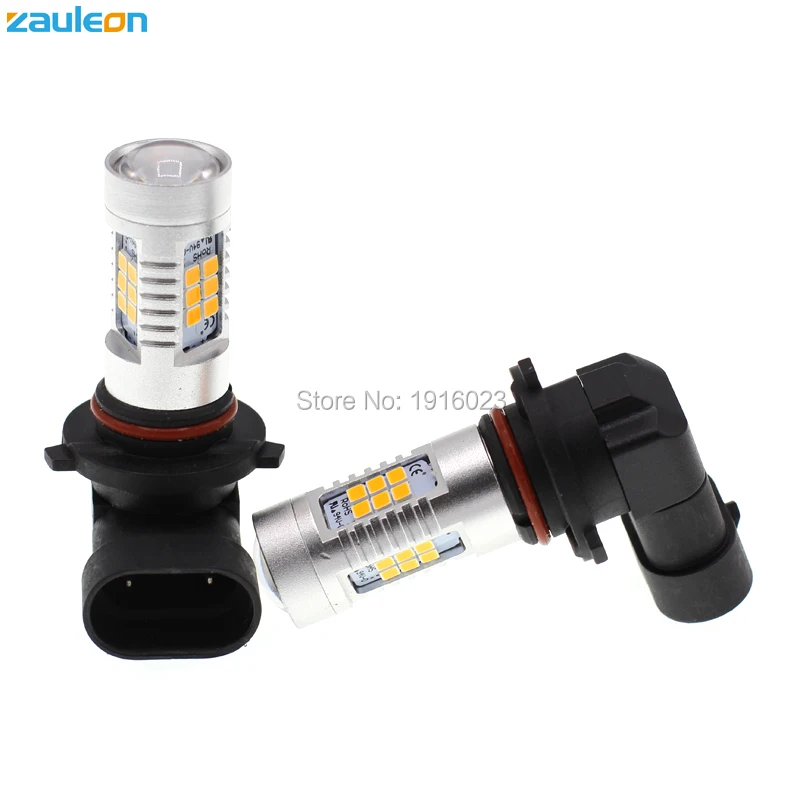 

Zauleon 2pcs 9006 HB4 LED Fog Lamp 21SMD 2835 730lm Yellow Amber LED Day light DRL Replace Lamp Car-Styling
