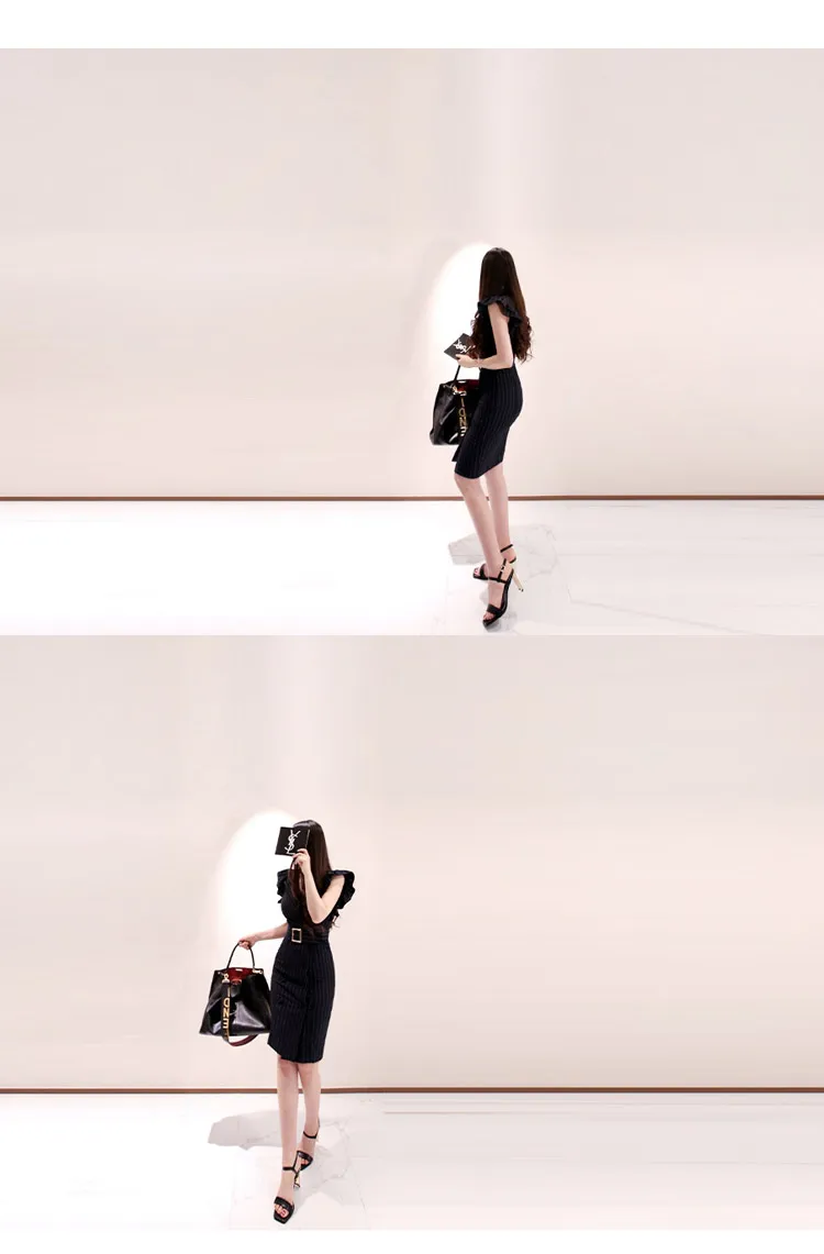 SHTONGHUA летнее Новое корейское модное Полосатое Платье С Вырезанным воротником и поясом женское двубортное платье офисное женское платье