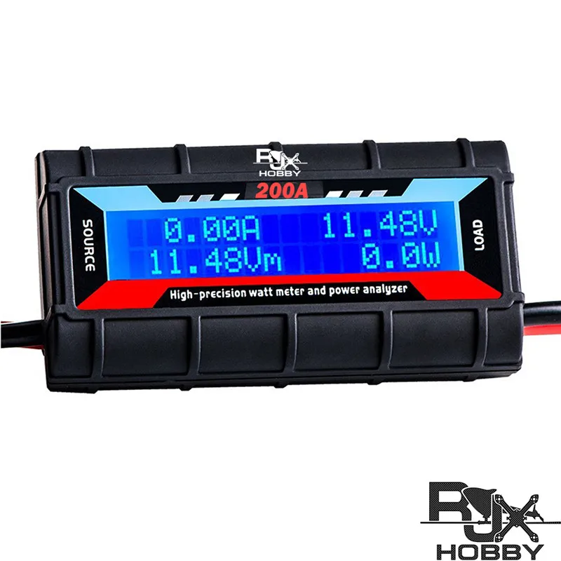 

RJXHOBBY 200 Amps Power Analyzer G.T. Power RC Watt Meter with LCD Screen for RC Battery Solar Wind Power
