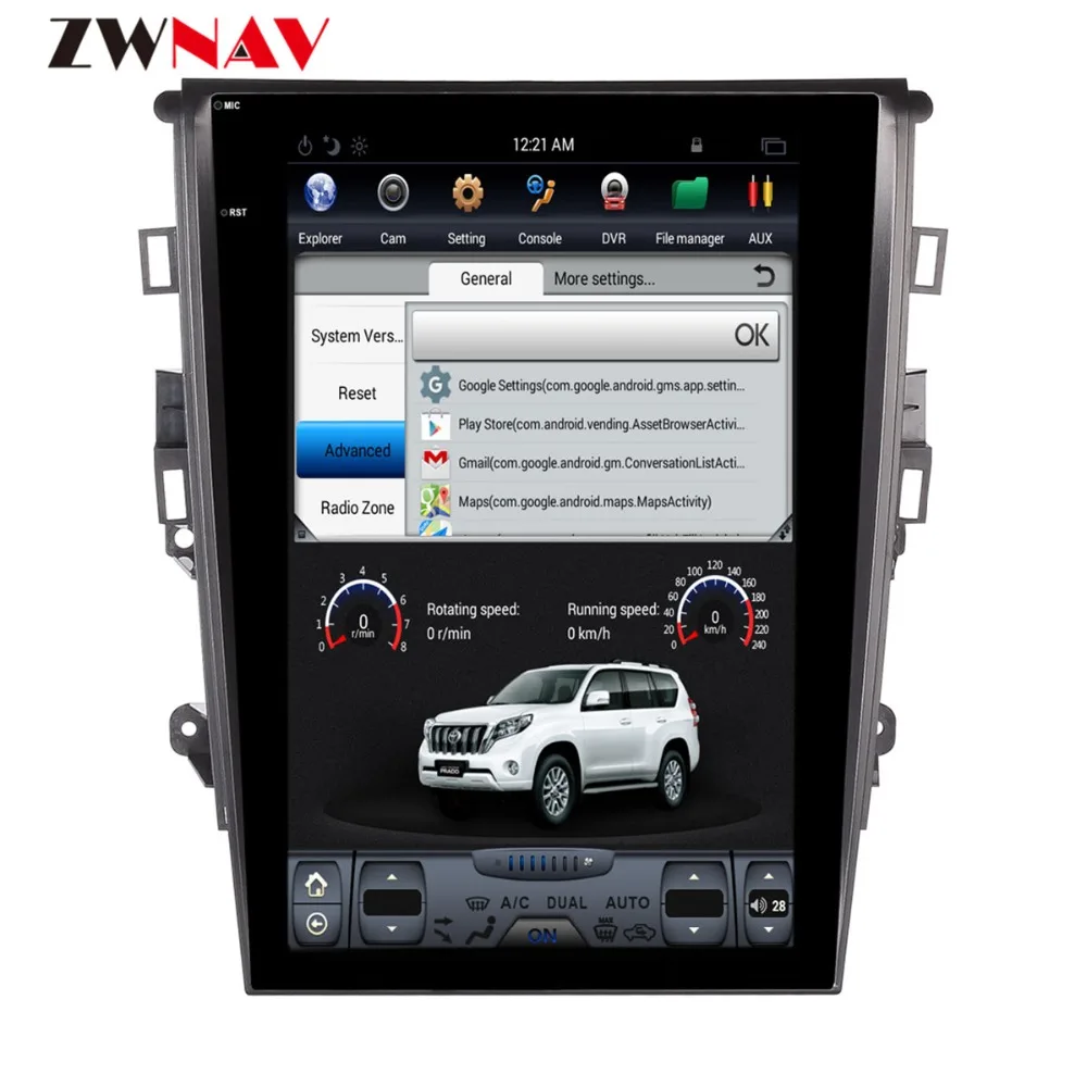 

ZWNVA Tesla style Screen Android 6.0 64+2GB Car GPS Navigation DVD Player For Ford Mondeo MK5 2013 2014 2015 2016 2017